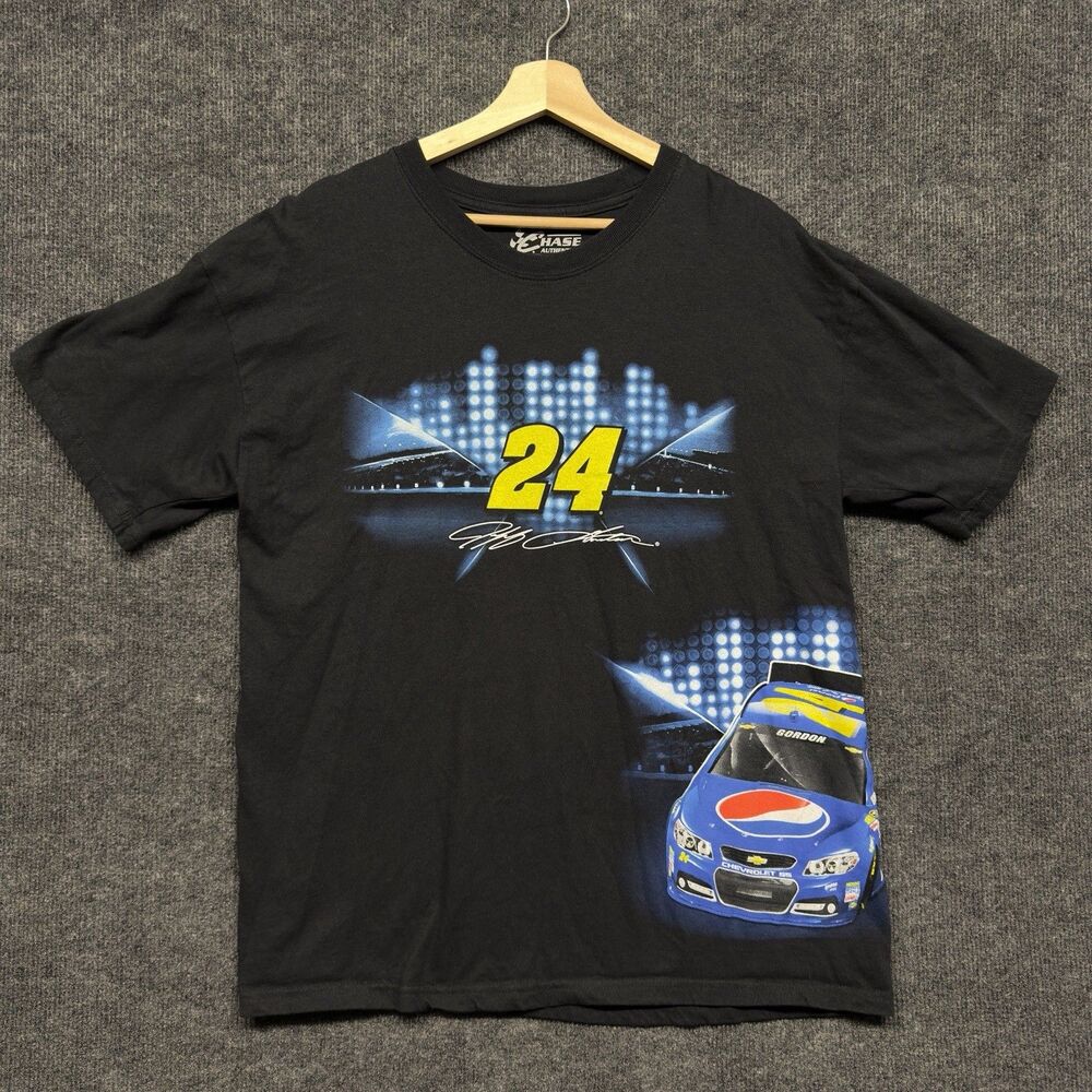 Chase Authentics Jeff Gordon #24 NASCAR Graphic T-Shirt Men's Size L